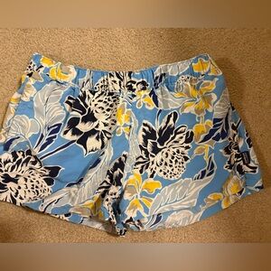 Patagonia Blue & Yellow Floral Barely Baggies